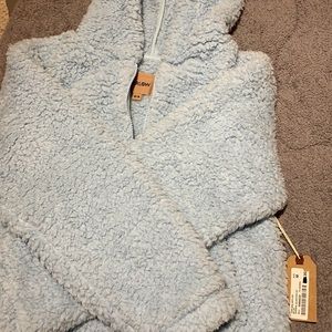 blue harlow sherpa hoodie